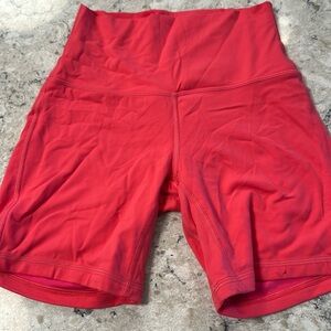 Hot neon pink lululemon align shorts 6”